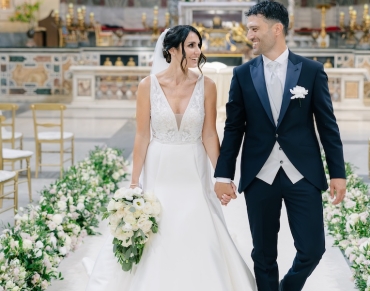 Romantico ed elegante, il matrimonio di Eleonora e Danilo firmato da Giorgia Pirro