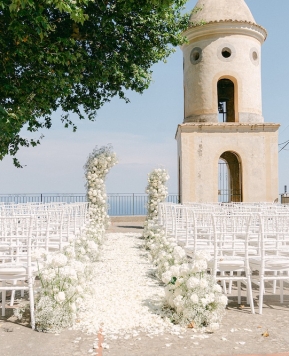 Nicole e Salvatore, Stefano Miranda racconta una fiaba Total White in Costiera Amalfitana