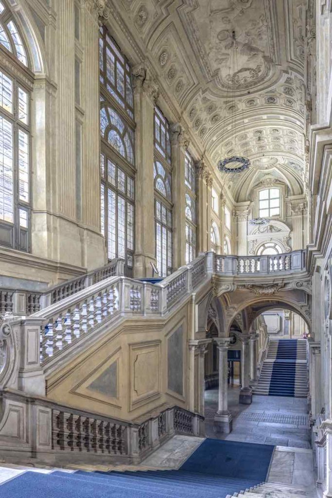 In questa vista, la scalinata di Palazzo Madama