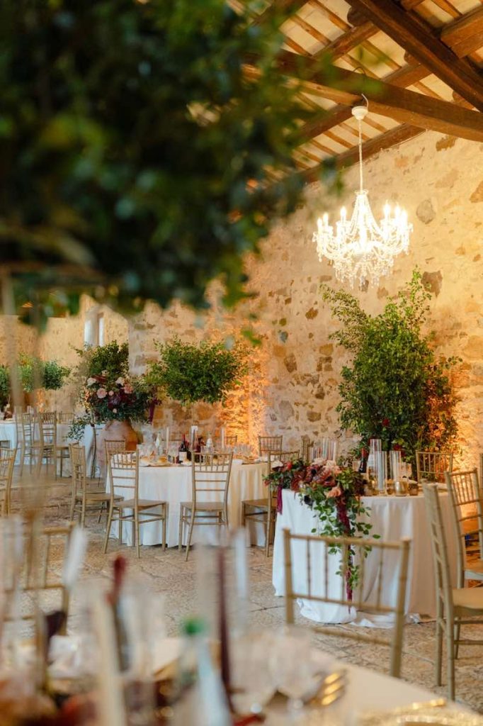 In questa foto, il dettaglio di un allestimento per un matrimonio invernale realizzato da Atelier Cianfoni