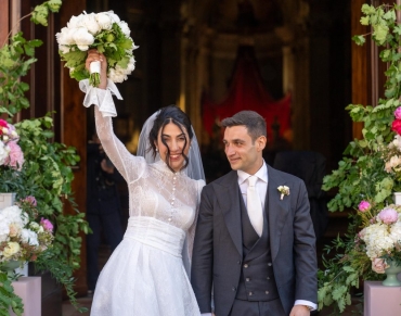 Il matrimonio di Alessandra Campagnola e Luca: tra atmosfere Bridgerton e dettagli couture