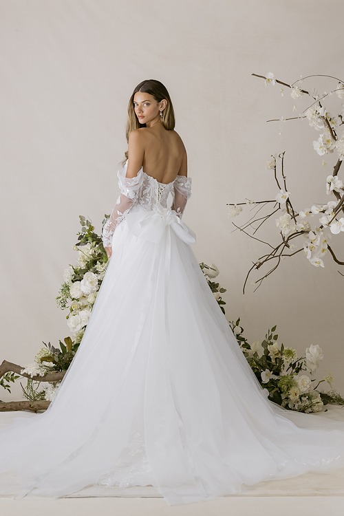 Morilee New York 2027 abito con maniche scivolate