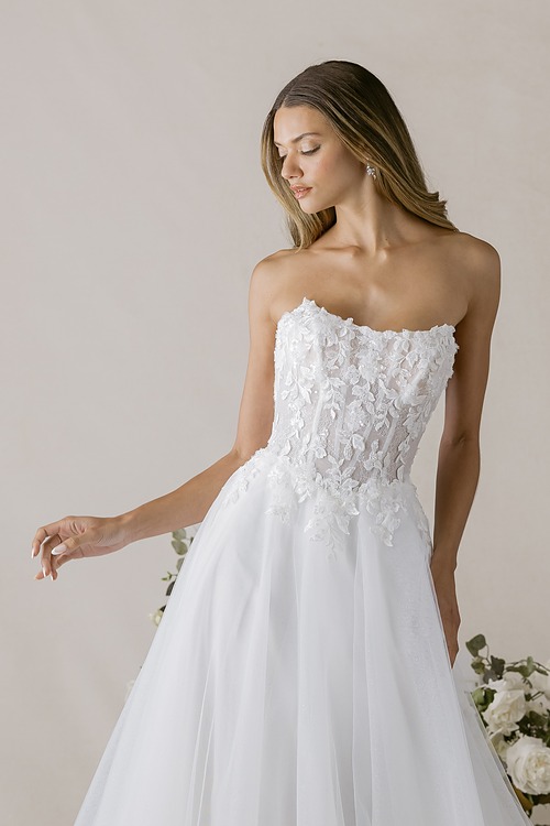 Morilee New York 2027 abito con corpetto floreale