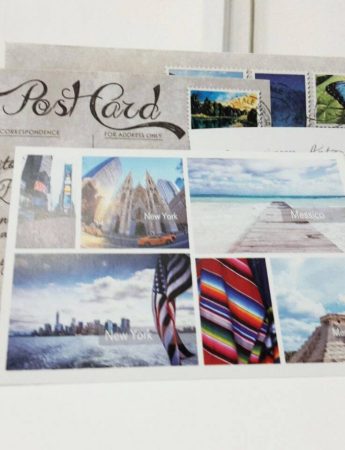 Partecipazioni di nozze sul modello delle cartoline, ispirate al tema del viaggio