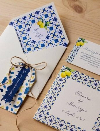Wedding Stationery ispirata alle maioliche