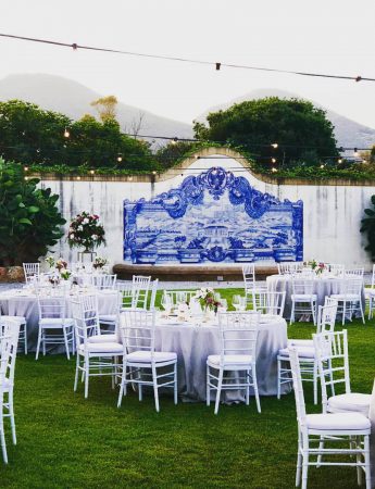 In questa foto un allestimento di un matrimonio nel giardino di Villa Alliata Cardillo a Palermo