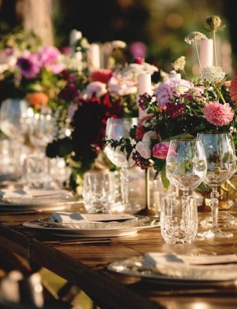 In questa foto una mise en place della wedding planner Angela Bartolomeo